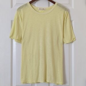 We The Free Clarity Oversized Short Sleeve Crewneck Ringer Tee Yellow Finch S